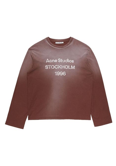 logo tee relaxed fit unisex brown ACNE STUDIOS | CL0197ADN